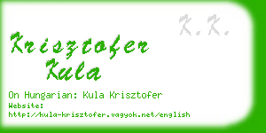 krisztofer kula business card